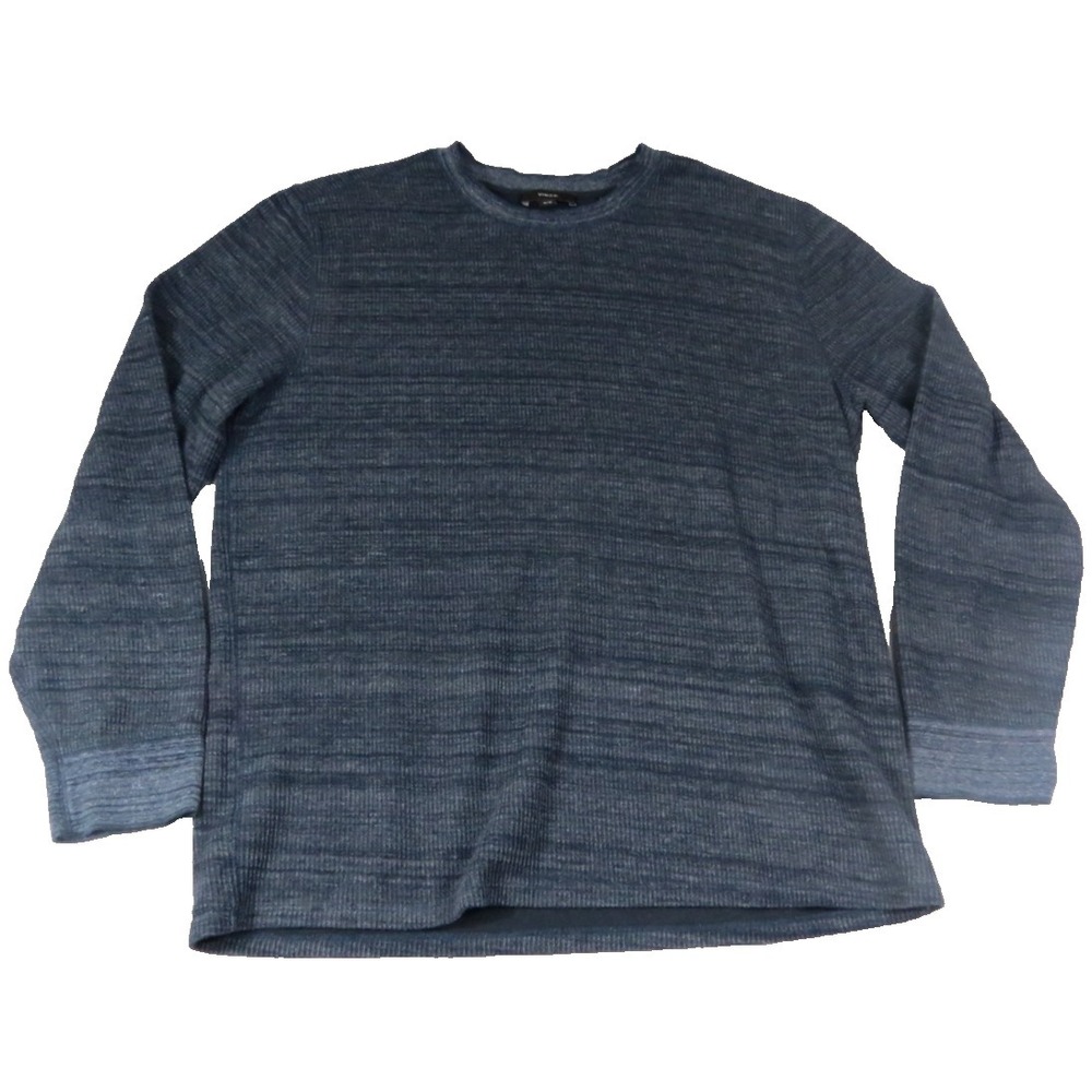 Vince Cotton Blend Birdseye Crewneck Sweater Men's XL Gray Raglan Sleeve Summer